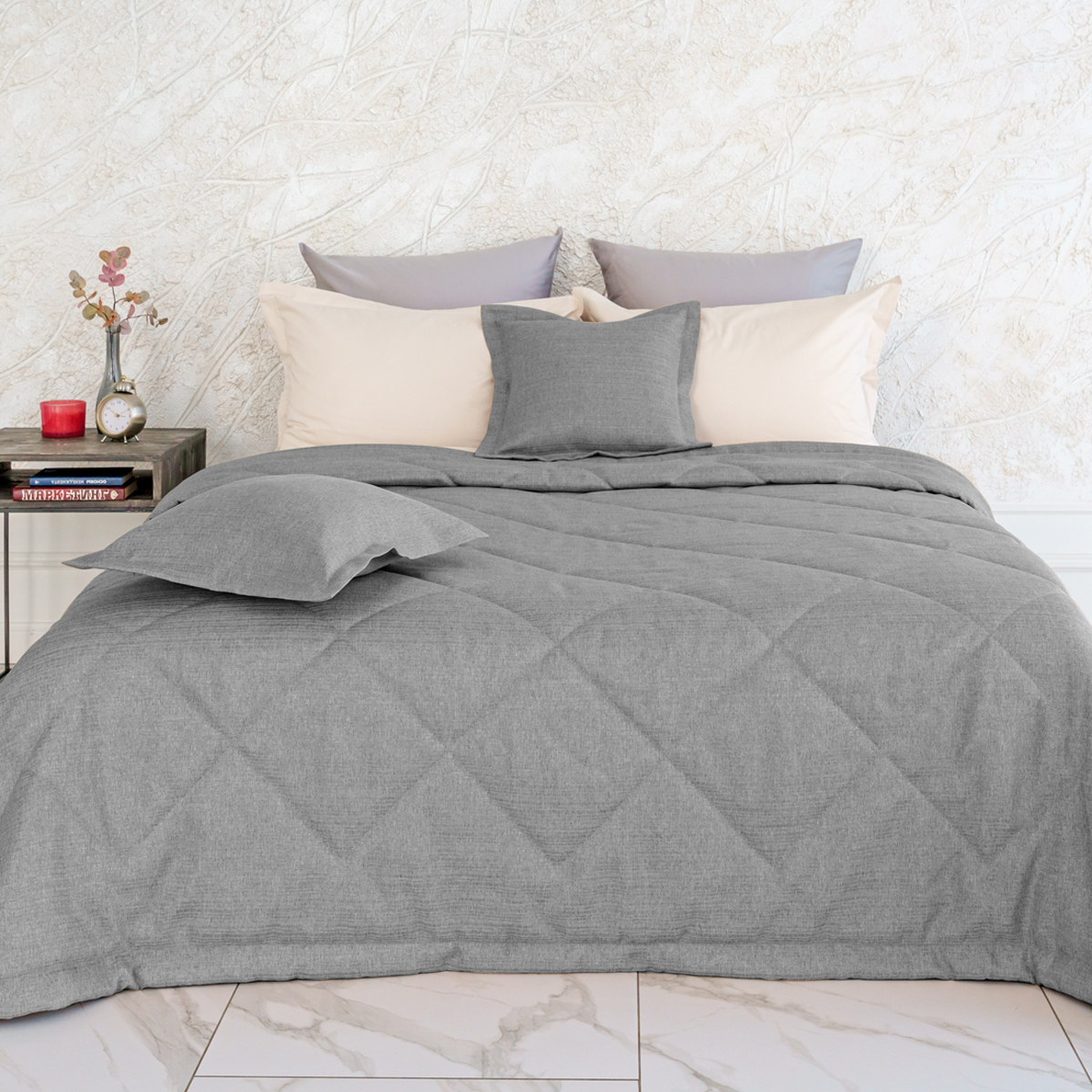 Покрывало | ПОКРЫВАЛО EVELYN ГРАФИТОВЫЙ