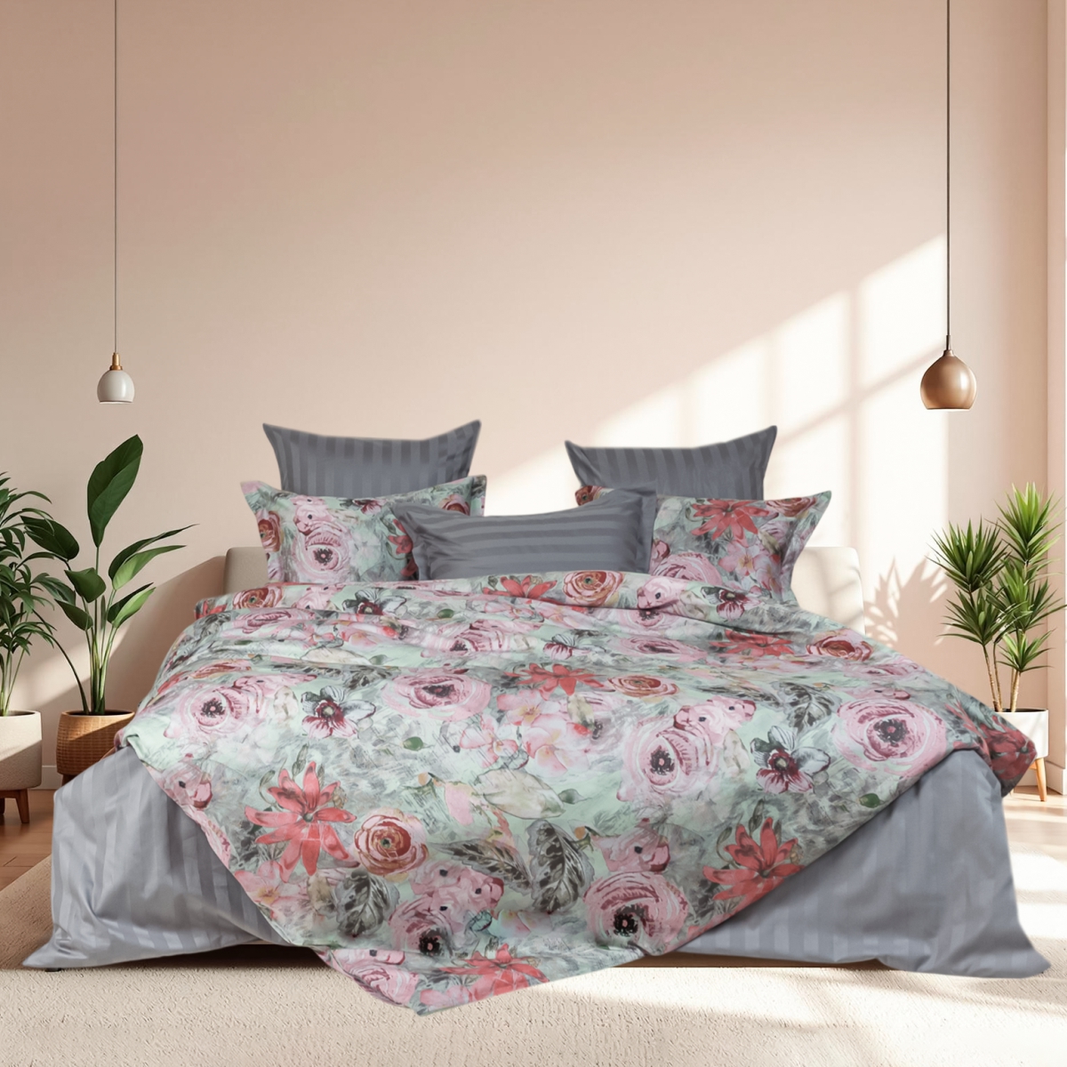 Постельное бельё Сатин | ПОСТЕЛЬНОЕ БЕЛЬЕ ЛЮКС-САТИН, 205ТС, «РОЗАЛИНА»