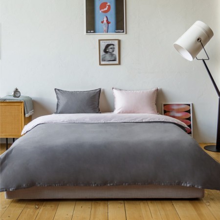 ПОСТЕЛЬНОЕ БЕЛЬЕ САТИН ДВУСТОРОННИЙ ДЫМКА