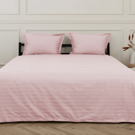 ПОСТЕЛЬНОЕ БЕЛЬЁ СТРАЙП-САТИН ПУДРА