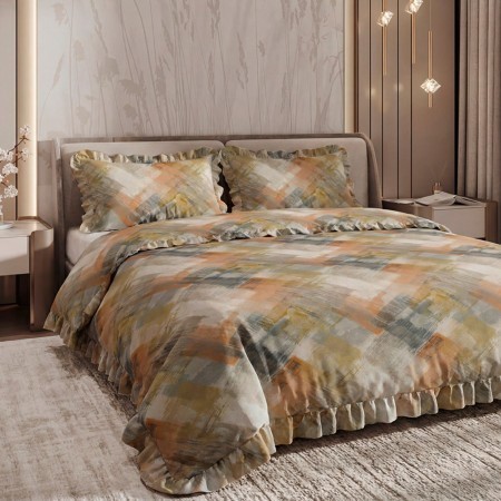 ПОСТЕЛЬНОЕ БЕЛЬЕ САТИН С РЮШАМИ «ФЛОРЕНСИО»